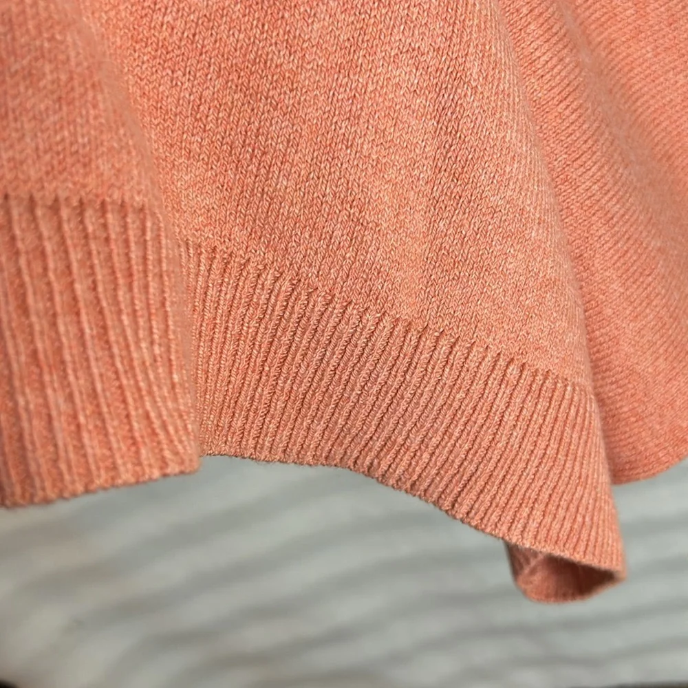 Pure J JILL Red Clay Heather Coral Waist Drawstring midi sweater dress size L - Picture 8 of 12